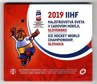 2019 Sada Slovenských Euro mincí  - Majstrovstvá sveta v hokeji