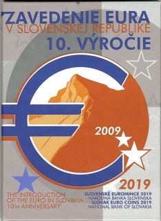 2019 Sada Slovenských Euro mincí  - 10 výročie zavedenie Eura