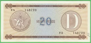 20 Pesos 1985 D - Kuba