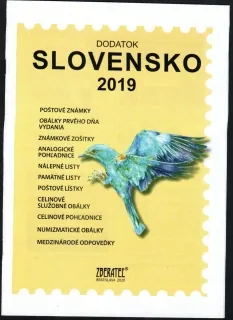 Špecializovaný katalóg známok Slovensko -Dodatok Slovensko 2019