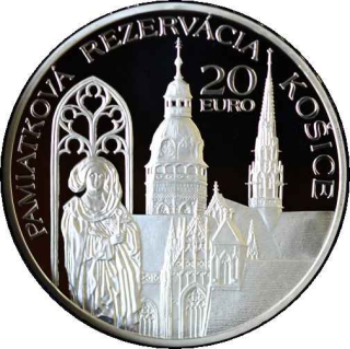 2013/015, 20€ Pamiatková rezervácia Košice PROOF