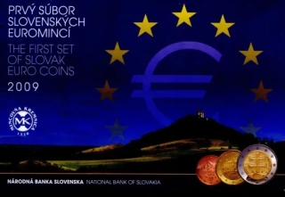 2009 Sada Slovenských Euro mincí Prvý súbor SK Euromincí PROOF