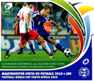 2010 Sada Slovenských Euro mincí Majstrovstvá sveta vo futbale