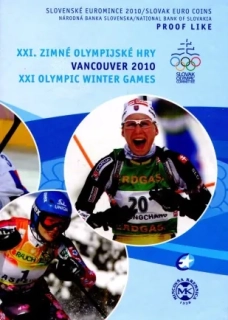 2010 Sada Slovenských Euro mincí Zimná Olympiáda Vancouver