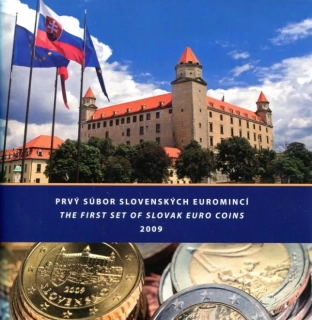 2009 Sada Slovenských Euro mincí Prvý súbor Slov. Euromincí