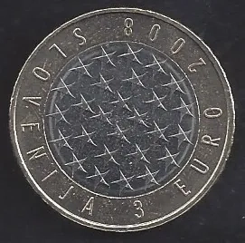 3 Euro Slovinsko 2008