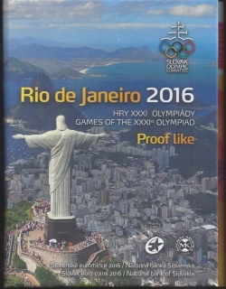 2016 Sada Slovenských Euro mincí Rio de Janeiro PROOF