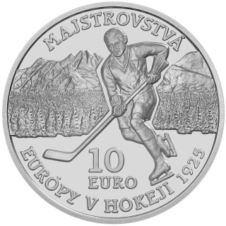 2025/078, 10€ - 100. výročie prvého medzinárodného športového turnaja na území SR – majstrovstiev Európy v hokeji BK