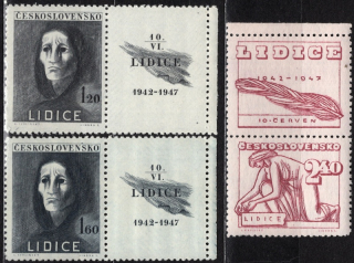 0453-0454 KP + 0455 KH - Lidice