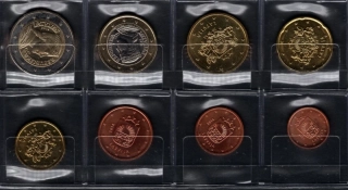 Sada Lotyšských Euro mincí 2014