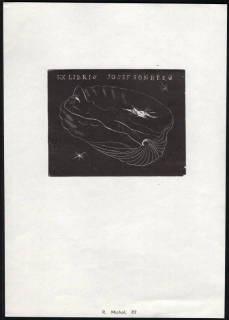 Grafika - Rastislav Michal, X2, Ex Libris Josef Sonberg