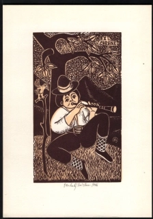 Grafika - Plechatý Václav ČSSR X3/2 1986 "Chlapec s písťalou"