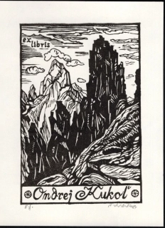 Grafika - V. Chrenko CS X3 1984 "Stredohrot a Strelcká veža"