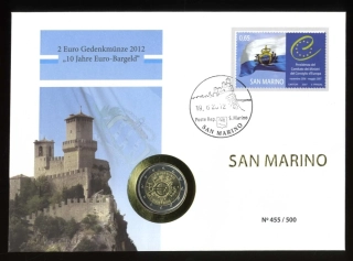 San Marino 2012 - 10. rokov eura