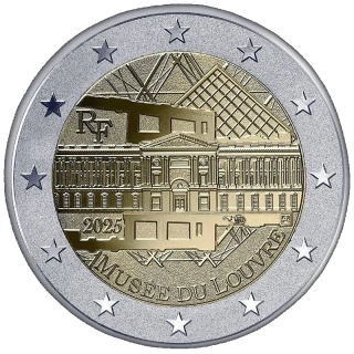 Francúzsko 2025 - Múzeum Louvre - Coin card