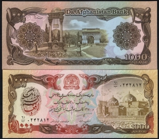 1000 Afghanis - Afganistan