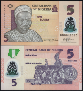 5 Naira 2017 - Nigéria