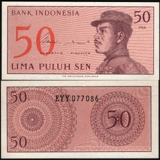 50 Sen 1964 - Indonézia