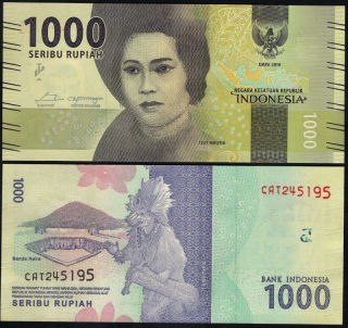 1000 Rupiah 2016 - Indonézia