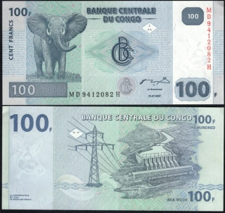 100 Francs 2007 - Kongo
