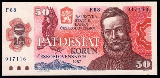50 Kčs - 1987 UNC - Séria F 68