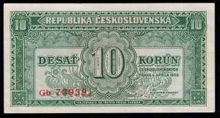 10 Kčs - 1950 - Séria Gb