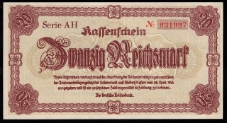 20 Reichsmark 1945 UNC