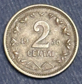 2 Centas 1936
