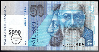 SK28/ 50 Sk - Slovensko - Séria A, 1993 BIMILÉNIUM UNC