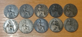 LOT 1/2 Penny 1900 - 1919
