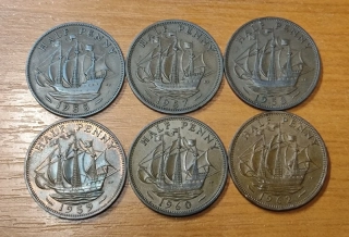 LOT 1/2 Penny 1955 - 1962