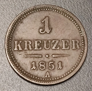 1 Kreuzer 1851 A