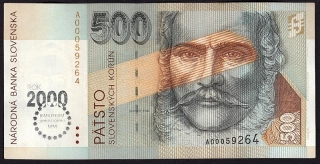 SK31/ 500 Sk - Slovensko - Séria A, 1993 BIMILÉNIUM