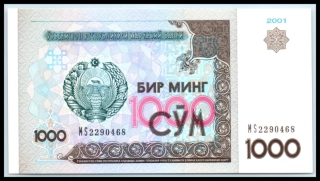 1000 So?m 2001 - Uzbekistan