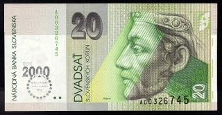 SK27/ 20 Sk - Slovensko - Séria A, 1993 BIMILÉNIUM UNC