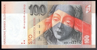 SK09/ 100 Sk - Slovensko - Séria D, 1993 UNC