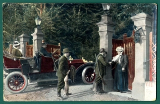 Auto - dobová pohľadnica