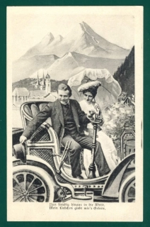 Auto - dobová pohľadnica
