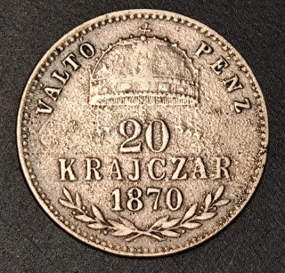 20 Grajciar 1870 K.B.