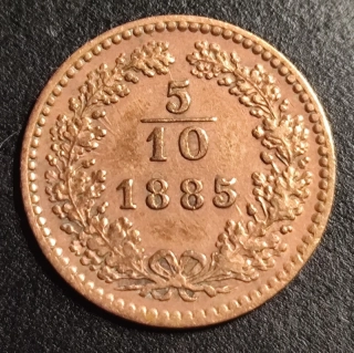5/10 Kreuzer 1885