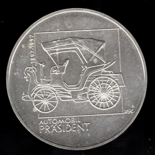 13/ 200 KČ 1997 - 100. Výročí výroby prvního osobního automobilu ve střední Evropě "Präsident"