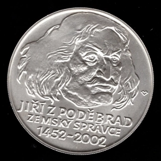 37/ 200 KČ 2002 - 550. výročí ustanovení Jiřího z Poděbrad zemským správcem