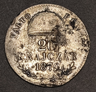 20 Grajciar 1870 K.B.