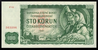 100 Kčs - 1961 - Séria P 93 UNC