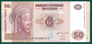 50 Francs 2007 - Kongo UNC