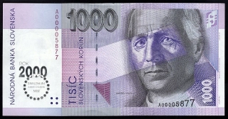 SK32/ 1000 Sk - Slovensko - Séria A, 1993 BIMILÉNIUM