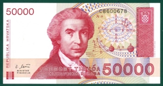 50000 Dinars - Chorvátsko