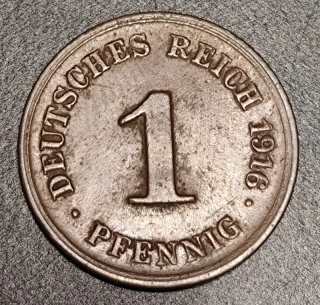 1 Pfennig 1916 D