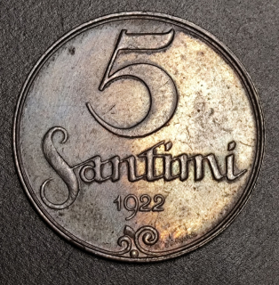 5 Santimi 1922
