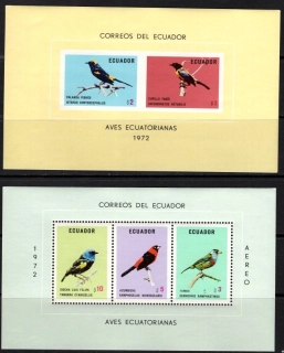 1619-1620 BL 63 B + 1621-1623 BL 64 C Vtáky